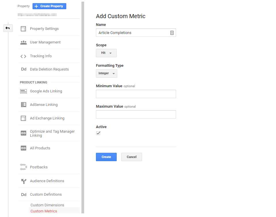 Adding a custom metric