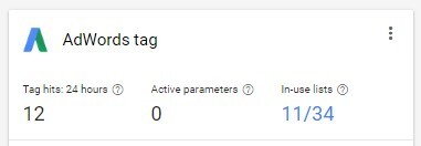 Adwords tag box