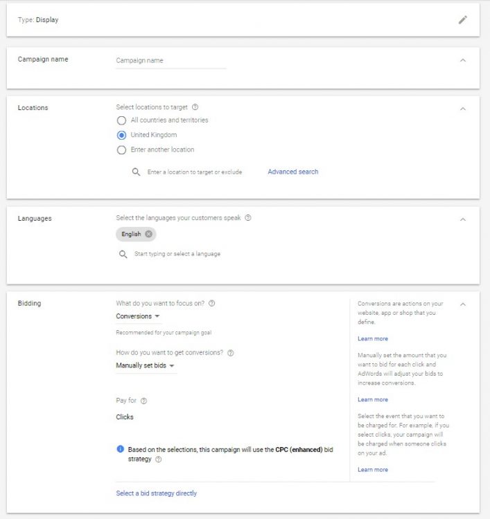 Step 2 of remarketing tags