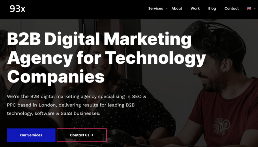 93x SEO and PPC agency website