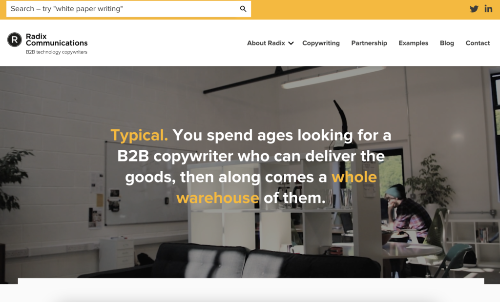 Radix Communications copywriting agency