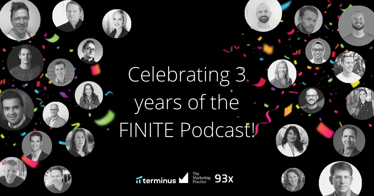 Celebrating 3 years of the FINITE B2B marketing podcast!
