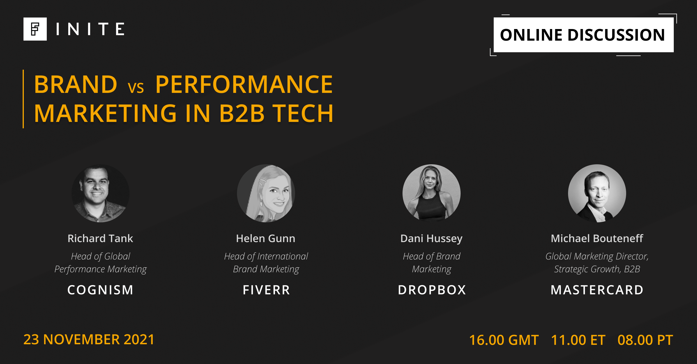 Upcoming event: Brand vs performance marketing in B2B tech