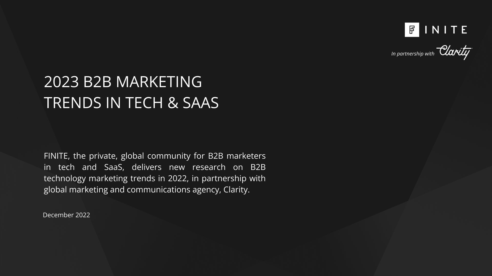 REPORT: 2023 B2B marketing trends in tech & SaaS