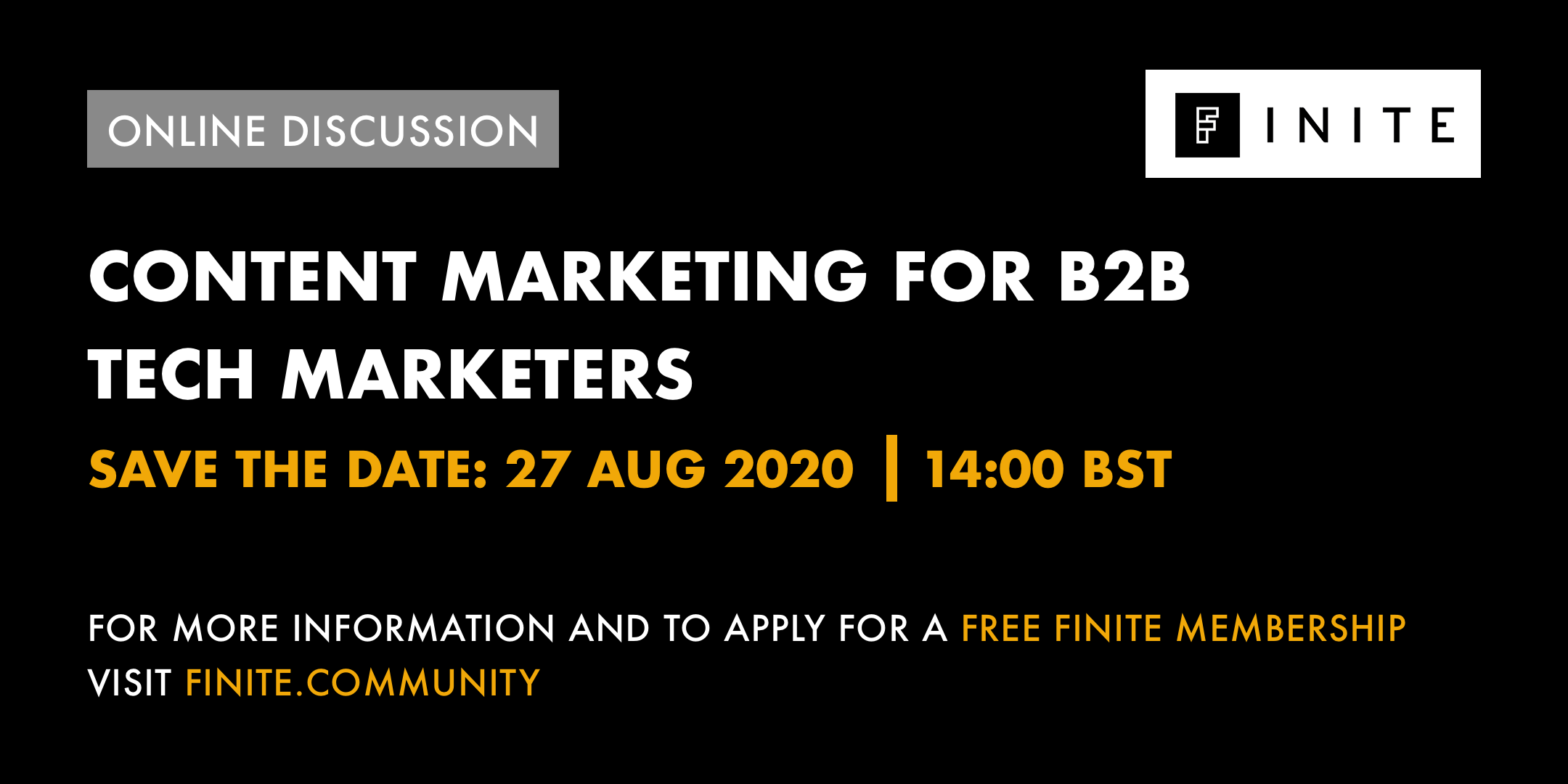 FINITE Discussion: Content marketing for B2B tech marketers