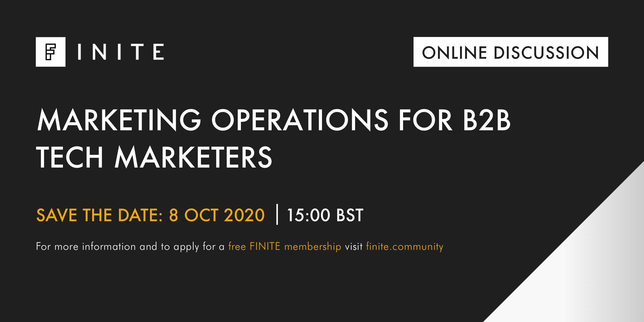 FINITE Discussion: Marketing operations for B2B tech marketers